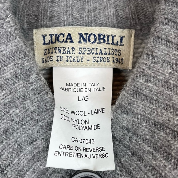 Vintage Luca Nobili Wool Mock Neck Sweater Size Large - Picture 4 of 4